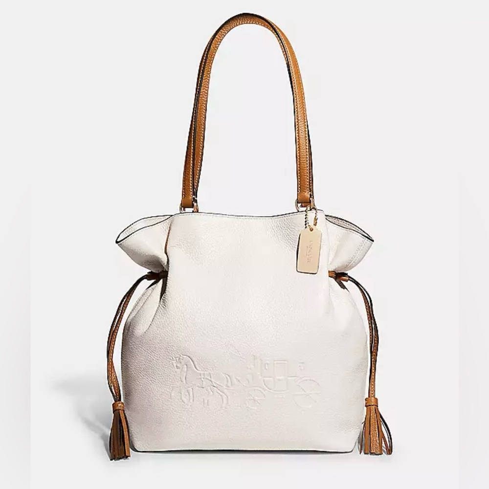 Coach Andy tote colorblock cream/tan